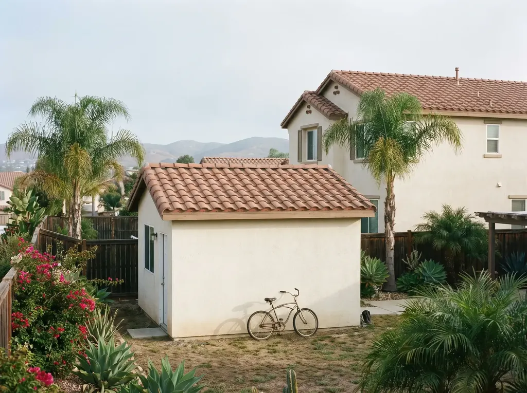 Backyard ADU behind a Chula Vista stucco home